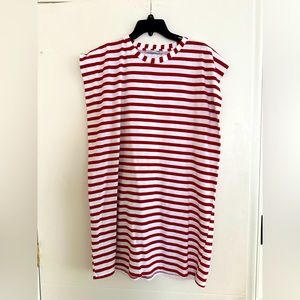 RED AND WHITE STRIPED ZARA DRESS - Size Small